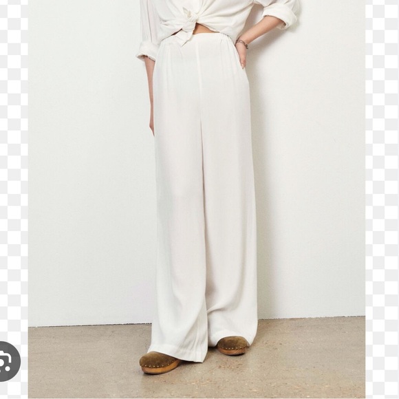 NWT BASH off white elastic waist pant - Picture 1 of 3